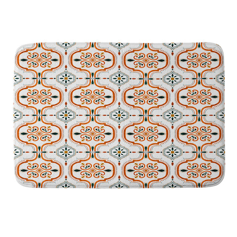 Marta Barragan Camarasa Andalusian mosaic pattern II Memory Foam Bath Mat