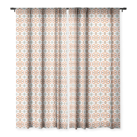 Marta Barragan Camarasa Andalusian mosaic pattern II Sheer Window Curtain