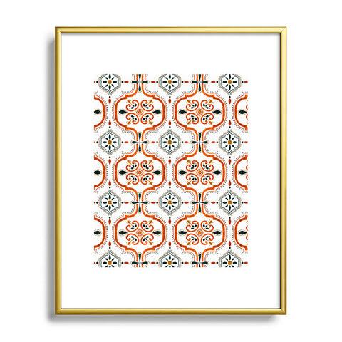 Marta Barragan Camarasa Andalusian mosaic pattern II Metal Framed Art Print