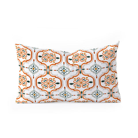 Marta Barragan Camarasa Andalusian mosaic pattern II Oblong Throw Pillow