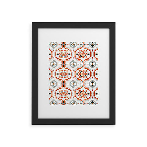 Marta Barragan Camarasa Andalusian mosaic pattern II Framed Art Print