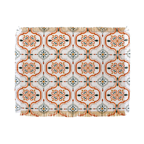 Marta Barragan Camarasa Andalusian mosaic pattern II Throw Blanket