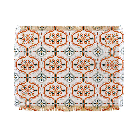 Marta Barragan Camarasa Andalusian mosaic pattern II Throw Blanket