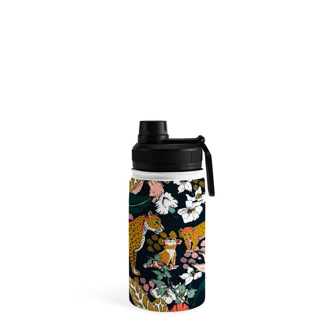 Marta Barragan Camarasa Animal print dark jungle Water Bottle