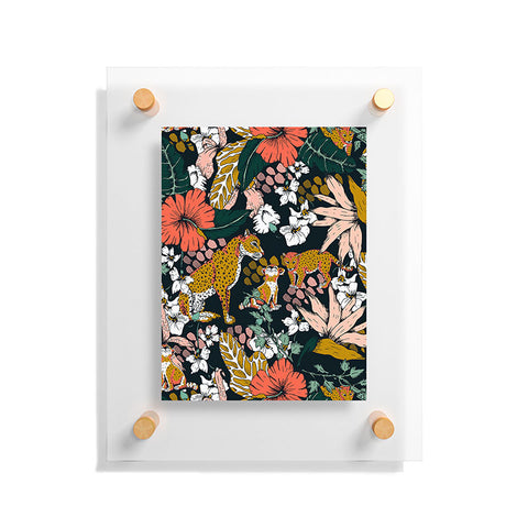 Marta Barragan Camarasa Animal print dark jungle Floating Acrylic Print