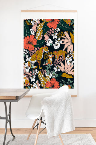 Marta Barragan Camarasa Animal print dark jungle Art Print And Hanger