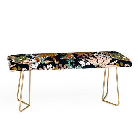 Marta Barragan Camarasa Animal print dark jungle Bench