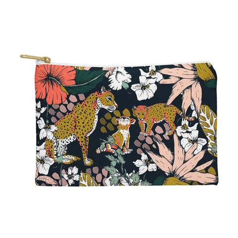 Marta Barragan Camarasa Animal print dark jungle Pouch
