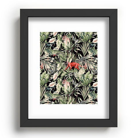 Marta Barragan Camarasa Animals in the dark of the jungle Recessed Framing Rectangle