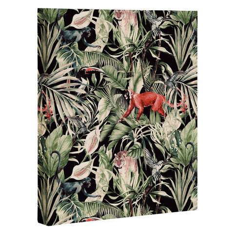 Marta Barragan Camarasa Animals in the dark of the jungle Art Canvas