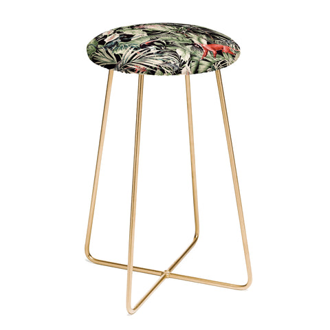 Marta Barragan Camarasa Animals in the dark of the jungle Counter Stool