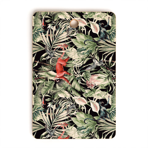 Marta Barragan Camarasa Animals in the dark of the jungle Cutting Board Rectangle