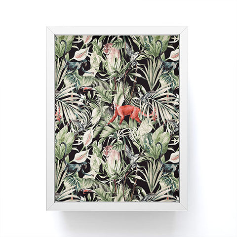 Marta Barragan Camarasa Animals in the dark of the jungle Framed Mini Art Print