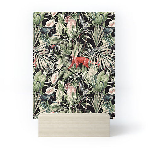 Marta Barragan Camarasa Animals in the dark of the jungle Mini Art Print