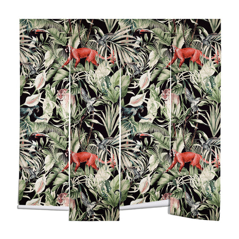 Marta Barragan Camarasa Animals in the dark of the jungle Wall Mural