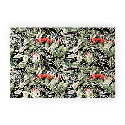Marta Barragan Camarasa Animals in the dark of the jungle Welcome Mat