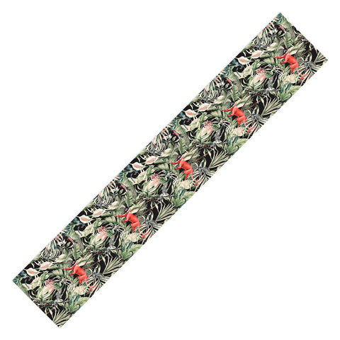 Marta Barragan Camarasa Animals in the dark of the jungle Table Runner
