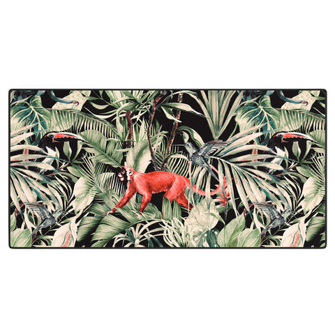 Marta Barragan Camarasa Animals in the dark of the jungle Desk Mat