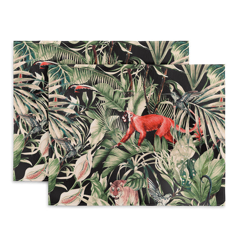 Marta Barragan Camarasa Animals in the dark of the jungle Placemat