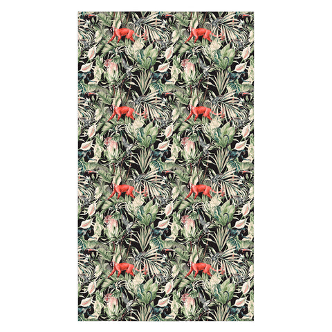 Marta Barragan Camarasa Animals in the dark of the jungle Tablecloth