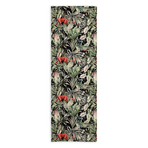 Marta Barragan Camarasa Animals in the dark of the jungle Yoga Towel