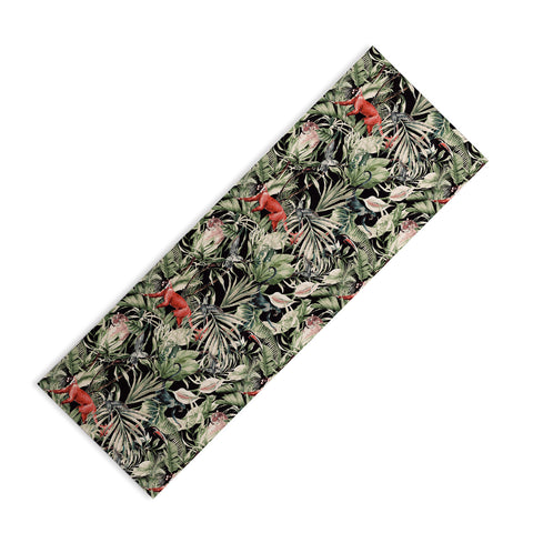 Marta Barragan Camarasa Animals in the dark of the jungle Yoga Mat