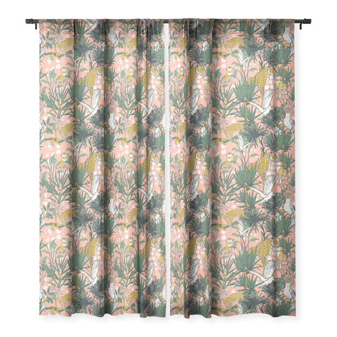 Marta Barragan Camarasa ANIMALS IN THE RAINFOREST I Sheer Window Curtain