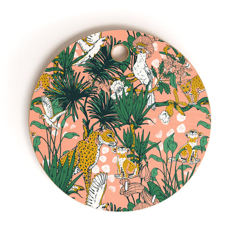 Marta Barragan Camarasa ANIMALS IN THE RAINFOREST I Cutting Board Round