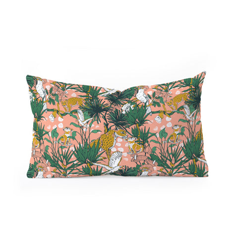 Marta Barragan Camarasa ANIMALS IN THE RAINFOREST I Oblong Throw Pillow