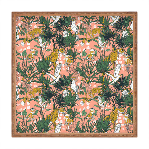 Marta Barragan Camarasa ANIMALS IN THE RAINFOREST I Square Tray