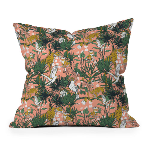 Marta Barragan Camarasa ANIMALS IN THE RAINFOREST I Throw Pillow