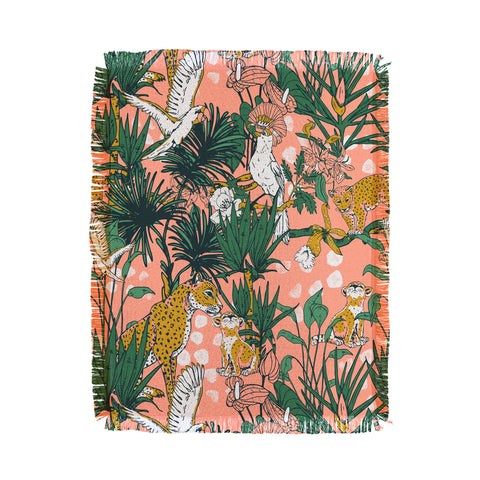 Marta Barragan Camarasa ANIMALS IN THE RAINFOREST I Throw Blanket
