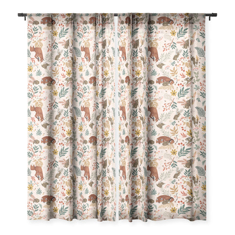 Marta Barragan Camarasa Animals winter wild nature 63 Sheer Window Curtain