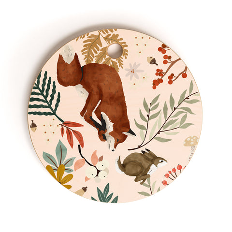 Marta Barragan Camarasa Animals winter wild nature 63 Cutting Board Round