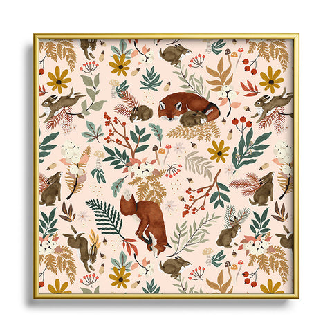 Marta Barragan Camarasa Animals winter wild nature 63 Square Metal Framed Art Print