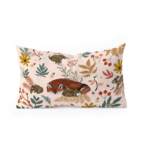Marta Barragan Camarasa Animals winter wild nature 63 Oblong Throw Pillow