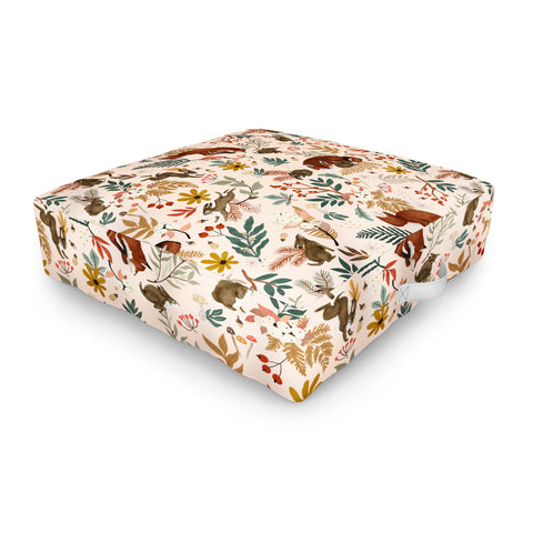 Marta Barragan Camarasa Animals winter wild nature 63 Outdoor Floor Cushion