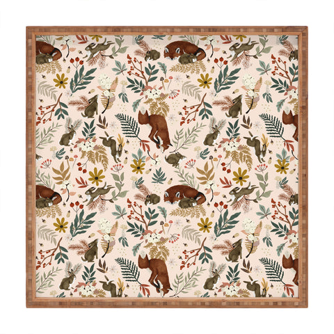 Marta Barragan Camarasa Animals winter wild nature 63 Square Tray