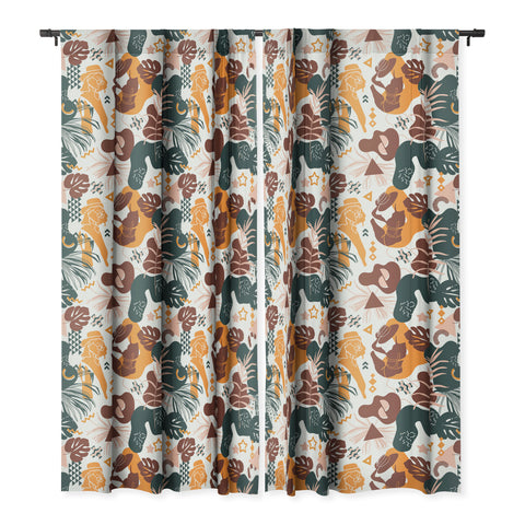 Marta Barragan Camarasa Art line Memphis mood Blackout Window Curtain