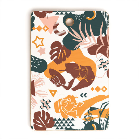 Marta Barragan Camarasa Art line Memphis mood Cutting Board Rectangle