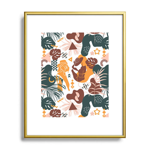 Marta Barragan Camarasa Art line Memphis mood Metal Framed Art Print