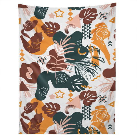 Marta Barragan Camarasa Art line Memphis mood Tapestry