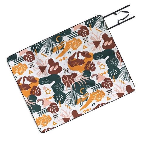 Marta Barragan Camarasa Art line Memphis mood Picnic Blanket