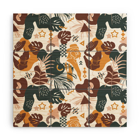 Marta Barragan Camarasa Art line Memphis mood Wood Wall Mural