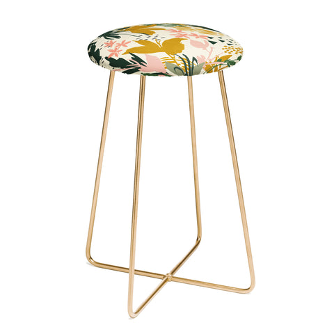 Marta Barragan Camarasa Art nature brushstrokes I Counter Stool