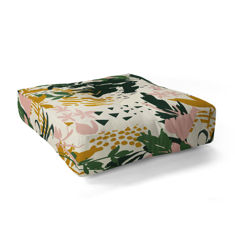 Marta Barragan Camarasa Art nature brushstrokes I Floor Pillow Square