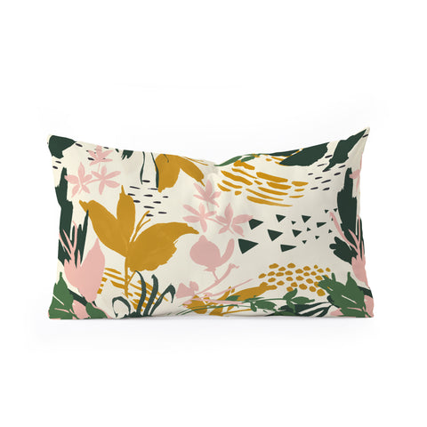 Marta Barragan Camarasa Art nature brushstrokes I Oblong Throw Pillow
