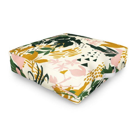 Marta Barragan Camarasa Art nature brushstrokes I Outdoor Floor Cushion