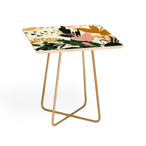 Marta Barragan Camarasa Art nature brushstrokes I Square Side Table