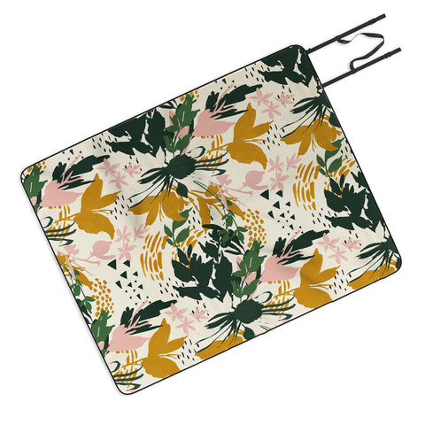 Marta Barragan Camarasa Art nature brushstrokes I Picnic Blanket
